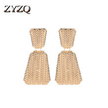 Zyzq brincos estilo boêmio popular, feminino, com padrão áspero, acessórios de moda feminina gravada, lotes a granel 2020 2024 - compre barato