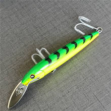 SWOLFY-señuelo de pesca de gran pececillo, cebo duro flotante con lengua de Metal, 4 colores, 32,5g/13cm, 0-5m, 4 Uds. 2024 - compra barato