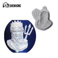 SHENHONG King Neptune формочка для украшения торта помадка силиконовые формы GumPaste Craft Fimo конфеты десерт форма для выпечки кондитерских изделий 2024 - купить недорого