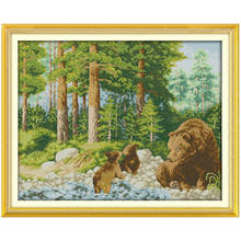 The happiness of the forest counted 11CT 14CT DIY kit Chinese wholesale Cross Stitch embroidery needlework Sets home decor 2024 - buy cheap