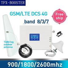 TFX-BOOSTER 13dbi log antena externa 900 1800 2600 gsm dcs lte 2g 3g 4g tri-band repetidor de sinal celular gsm sinal móvel 2024 - compre barato