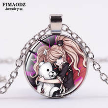 FIMAODZ Danganronpa V3 Killing Harmony Necklace Cartoon Character Glass Round Pendant Game Jewelry for Kids 2024 - buy cheap