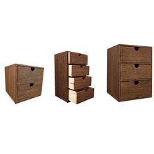 Wooden Box Storage Drawer Wooden Chest of Drawers Jewelry Cosmetics Organizer Office Home Decoration Storage Box 2024 - buy cheap