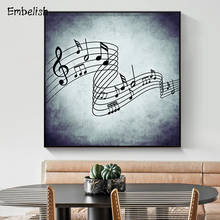 1 Pieces Hot Selling  Music Note  Modern Home Decor Pictures For Living Room Wall Art Posters HD Spray On Canvas Paintings 2024 - buy cheap