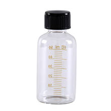 50ml Transparent Plastic Black Screw Cap Screw On Cover Graduation Sample Vials Round Glass Reagent Bottle 2024 - buy cheap