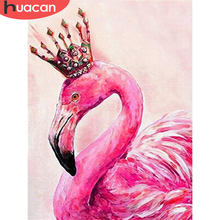 HUACAN 5D Diamond Embroidery Flamingos Cross Stitch Full Square Round Drill Diamond Painting Animal Handicraft Home Decoration 2024 - buy cheap