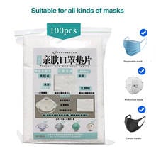 100pcs Disposable Mask Filter Paper Anti Haze Mouth Mask Pad Replacement Face Masks  Respiring Mat Anti Dust Face Mask Gasket 2024 - buy cheap