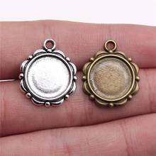 10pcs 14mm Inner Size Vintage Antique Bronze Antique Silver Color Zinc Alloy Cameo Cabochon Base Setting Jewelry Findings 2024 - buy cheap