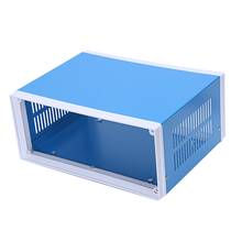 Caixa de junção de revestimento de metal azul, 1/4 "x 9.8" x 7.5 ", diy 2024 - compre barato