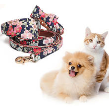 3-piece Set Pet Dog Collar Adjustable Pet Cat Scarf Collar Cute Pet Scarf PU Bow Tie Leash Set Necklace Printing Pet supplies 2024 - buy cheap