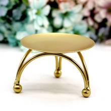 European Style Candlestick Iron Candle Holders Retro Round Table Golden For Home Festive Ornament 1Pcs 2024 - buy cheap