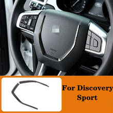 Accesorios de estilo para Land Rover Discovery Sport 2015 2016 2017 2018 2019, embellecedor de marco de lentejuelas de volante de Color de fibra de carbono 2024 - compra barato