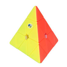 Yuxin preto kirin cubo mágico 3x3x3 pirâmide triângulo cubo 3x3x3 velocidade cubo 3*3*3 quebra-cabeça puzzle cubo magico profissional cubo mágico brinquedos educativos para crianças magia YuXin Black Kirin Magic cube 2024 - compre barato