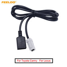 FEELDO 1 шт. Новое поступление USB AUX MP3 аудио вход кабель для Toyota Camry RAV4 Mazda CX-5/M2 CD плеер Автомобильный Стайлинг jn23 # FD-5093 2024 - купить недорого