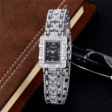 Relógio feminino pulseira ultra fina, relógio pequeno pulseira aço inoxidável mostrador quadrado casual 2021 2024 - compre barato