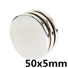 1/2PCS 50x5mm Super Powerful Strong Magnetic NdFeB 50mmx5mm N35 Permanent Neodymium Magnets 50x5 mm Big Round Magnet 50*5 mm 2022 - buy cheap