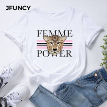 JFUNCY 2021 Летняя женская футболка большого размера, женские футболки, топы с коротким рукавом, хлопковая свободная футболка Harajuku, женские Графические футболки 2024 - купить недорого