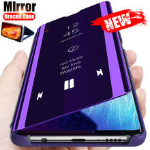 Smart Mirror Flip Case for Xiaomi Redmi Note 10 9 9s Poco M3 X3 NFC 8 8T 7 Pro Max Redmi 9 9T 9A 9C Mi 11 Pro Note 10 Lite Cover 2024 - купить недорого