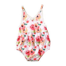 Summer Toddler Baby Girls Flowers Sleeveless Print Tassel Jumpsuits Lovely Clothes 0-24M 2024 - buy cheap