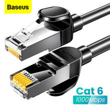 Круглый Ethernet-кабель Baseus Cat 6 Lan, кабель CAT6 RJ 45, сетевой кабель 15 м/10 м/5 м, Соединительный шнур для маршрутизатора ноутбука, Интернет-кабель RJ45 2024 - купить недорого