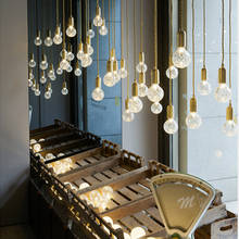 Lámpara colgante de bola de cristal para decoración del hogar, luces Led doradas modernas para dormitorio, Loft, sala de estar 2024 - compra barato