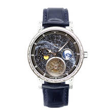 Relojes de pulsera automáticos Tourbillon para hombre, reloj de pulsera mecánico de lujo con diseño de universo, estrella, cielo, Super C3, fase lunar luminosa, zafiro 2024 - compra barato