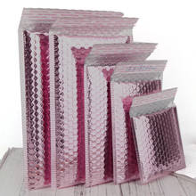 Bolsas de espuma de oro rosa, sobres de envío acolchados con autosellado, con bolsa de correo de burbujas, 10 Uds. 2024 - compra barato