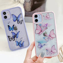 Cute Cartoon Butterfly Clear Phone Case for iPhone XS 11 Pro Max XR X 6 6s 7 8 Plus Epoxy Star Transparent Soft TPU Back Cover 2024 - buy cheap