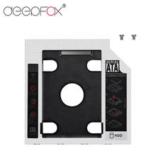 DeepFox алюминиевый пластиковый 2nd HDD SSD caddy 9,5 мм SATA 3,0 для 2,5 "чехол для жесткого диска DVD CD-ROM Optibay 2024 - купить недорого