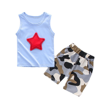 Summer Children Boys Fashion Clothes Baby Girls Vest Camouflage Shorts 2Pcs/sets Kids Infant Clothing Toddler Cotton Tracksuit 2024 - buy cheap