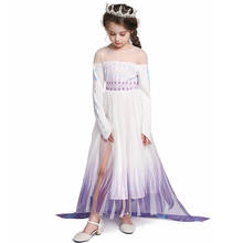 2020 платье для девочек «Холодное сердце», 2 платья, детский наряд для косплея, платья принцессы для От 3 до 12 лет, девочек на свадьбу, день рождения, вечеринку, Детская летняя одежда 2024 - купить недорого