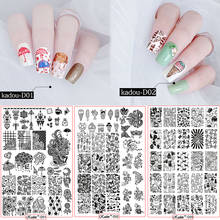 1Pc 9.5*14.5cm Nail Stamping Plate Big Size Manicure Nail Art Image Plate Stencils Template DIY Stamping Template D0256 2024 - buy cheap