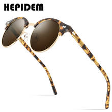HEPIDEM Acetate Polarized Sunglasses Men 2020 New Women Brand Designer Sunglass Retro Vintage Round Sun Glasses for Men 9123 2024 - buy cheap
