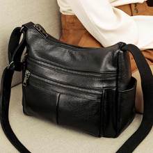 New Soft Cow Leather Hobos Bag Lady Women's Genuine Leather Handbags Large Shoulder Bags For Women Messenger Bags 2024 - buy cheap
