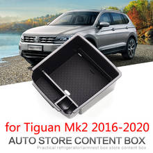 for Volkswagen VW Tiguan Mk2 2016-2020 Car Armrest Box Storage Central Console Storage Box Interior Organizer 2017 2018 2019 2024 - buy cheap