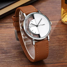 Meia transparente dial watch para homens mulher casal relógio de pulso de quartzo design exclusivo novo estilo masculino moda feminina simples homem reloj 2024 - compre barato