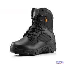 Botas militares para hombres, calzado táctico de combate, de cuero negro, para el invierno, botín de seguridad, fuerzas especiales del desierto 2024 - compra barato