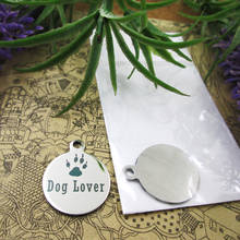 Charms de acero inoxidable para amantes de los perros, versión de 2 ", 5 para elegir estilos, abalorios DIY para collar y pulseras, 10 Uds. 2024 - compra barato