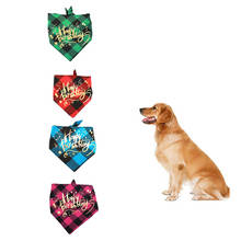 Dog Bandana Simplicity Plaid Painting Bibs Scarf Birthday Handkerchiefs Scarfs Bibs for Small Medium Large Dogs Puppies 2024 - buy cheap