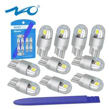 NAO 10x T10 LED Bulb W5W 3030 12V 5W5 Lamp Car light 168 194 Auto Turn Side License Plate Car Parking Clearance Lighting White 2024 - buy cheap