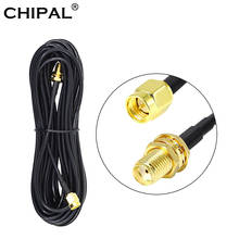 CHIPAL 5M 6M 8M 9M RG174 Cable SMA Male to Female Interface Copper Antenna Extension Cord for Coaxial WiFi Router Wire Bridage 2024 - купить недорого