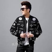 Autumn New Hip-hop Male Casual Zipper Jacket Badge Embroidered Label Jacket Korean Men And Women Loose Long Sleeve Trend Coat 2024 - buy cheap