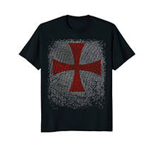 Knight Templar T-Shirt Crusader Cross on Chain Armor Men's T Shirt 2024 - buy cheap