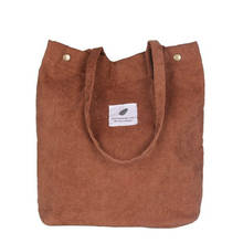 New Women Corduroy Shopping Bag Women's Canvas Handbag Shoulder Magnetic Buckle Shoulder Bag Massenger Bag Velvet 2024 - buy cheap