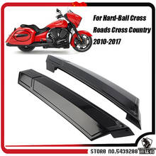 Chrome and Black For Victory Hard-Ball Cross Roads Cross Country Tour Models 2010-2017 11 12 13 14 15 16 Saddlebag Hinge Covers 2024 - buy cheap