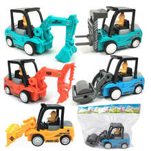 Новый миниатюрный инерционный инженерный автомобиль, детская игрушка, экскаватор, вилочный погрузчик, дорожные машины, детские игрушки для мальчиков, рождественский подарок 2024 - купить недорого