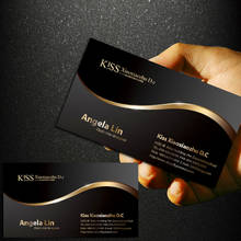 Business High-End Personal Business Card Custom 0.38mm Brushed Local Gold PVC Business Card Custom 200 Sheets / Set 2024 - buy cheap