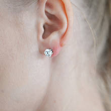 10mm Zircon Earrings Cubic Zirconia Stud Earrings for Women Mini Ear Bone Jewelry 2024 - buy cheap