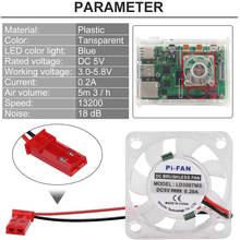 Raspberry Pi 4 вентилятор охлаждения, Raspberry Pi DC бесщеточный Процессор светодиодный вентилятор охлаждения 30 мм 3010 Вентилятор Cooler для Raspberry Pi Model B 3B + 2B + 2024 - купить недорого