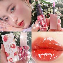 Transparent Fruit Nutritious Lip Gloss Temperature Change Color Peach Lipstick Moisturizing Lip Gloss Lips Nutritious Oil 2024 - buy cheap